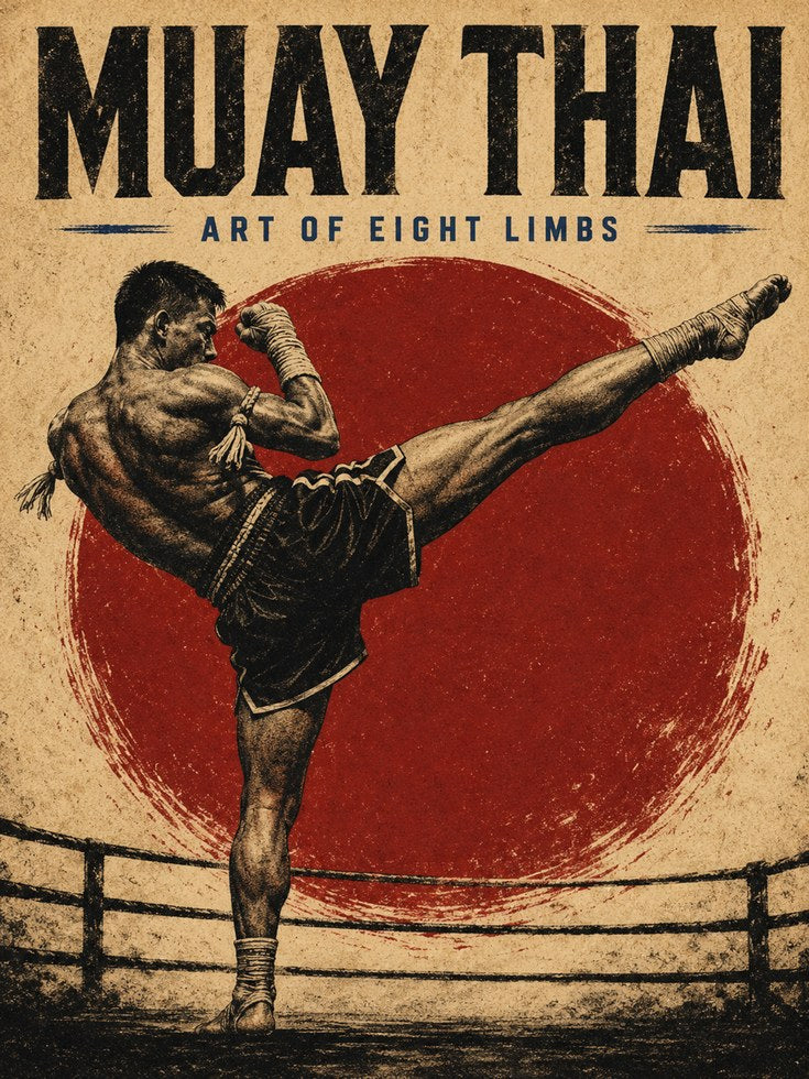 Martial Arts Wall Art – Muay Thai Poster - artwork on paper