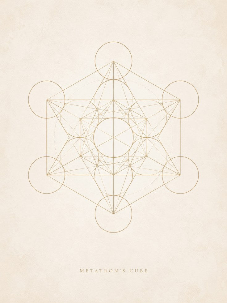 Sacred Geometry Wall Art: Metatron's Cube - artwork on paper