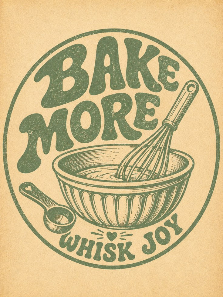 Vintage Baking Print – Whisk Joy - artwork on paper