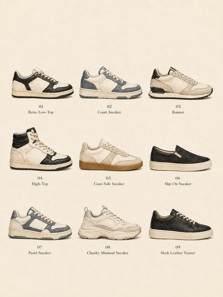 Sneaker Wall Art – Retro Shoe Poster - artwork on paper