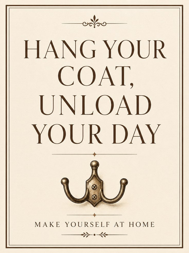 Entryway Wall Art – Hang Your Coat Print - artwork on paper