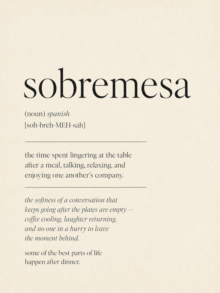 Sobremesa Typography Print – Spanish Quote - artwork on paper