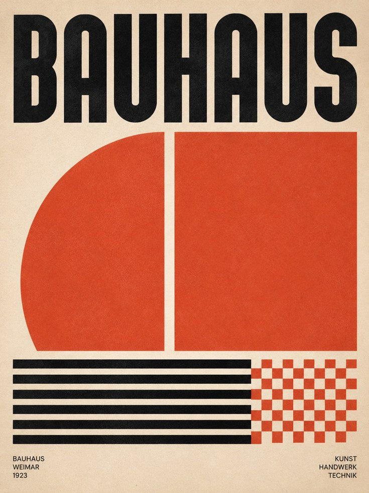 Bauhaus Poster Print - artwork on paper