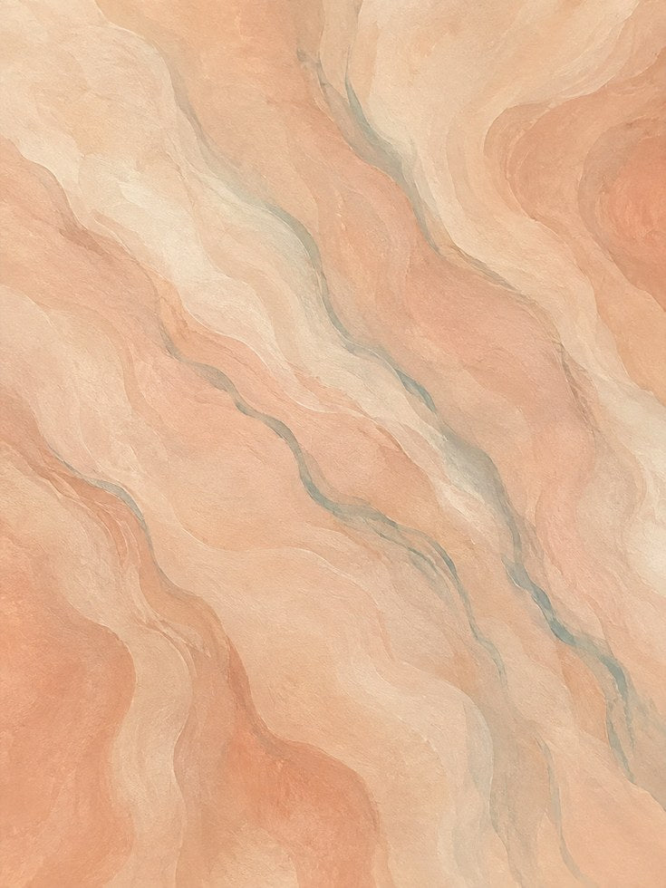 Abstract Marble Wall Art – Peach Pink Print - artwork on paper