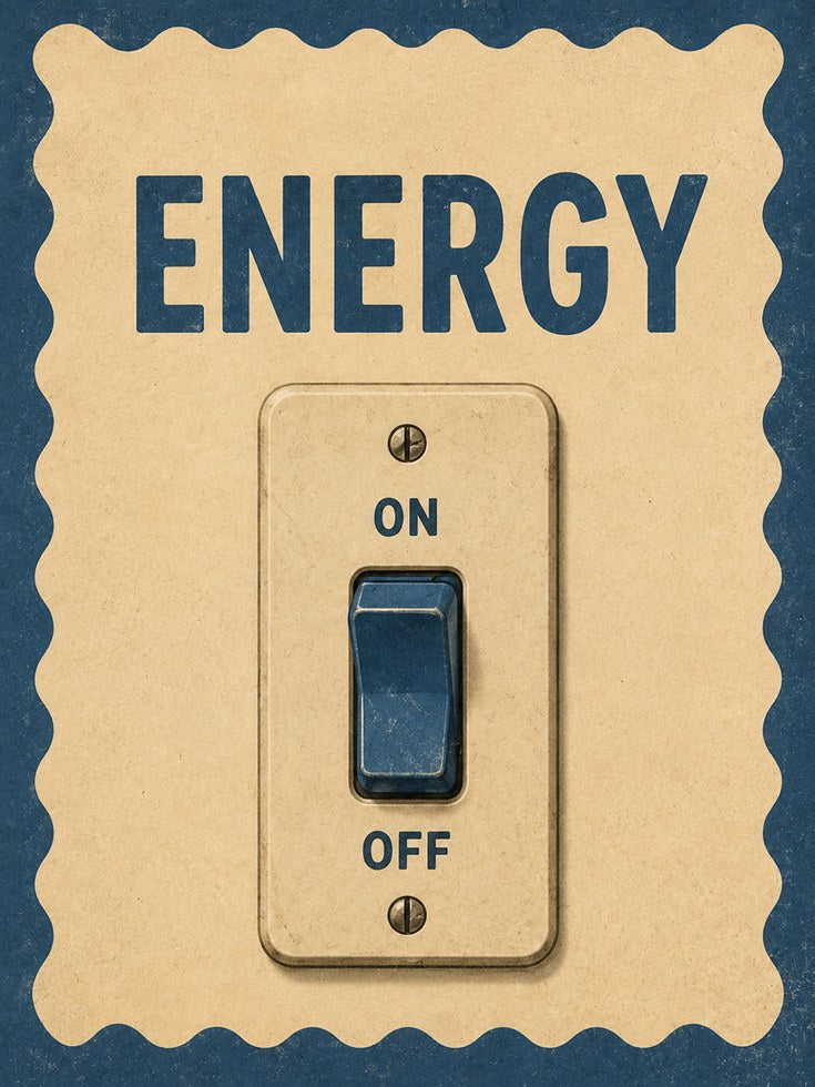Motivational Wall Art – Energy Quote Print - artwork on paper