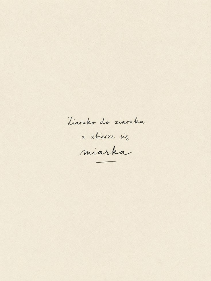 Polish Quote Typography Print: Minimalist Beige Wall Art - artwork on paper