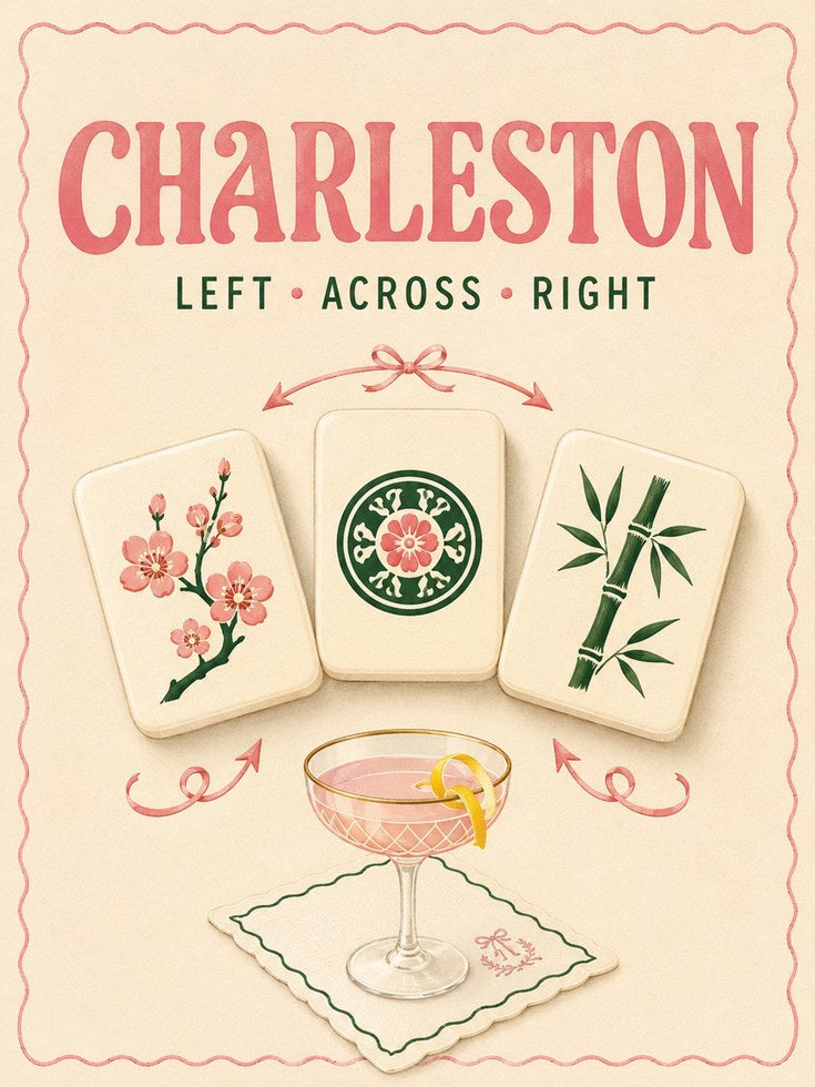 Mahjong Wall Art – Charleston Game Room Decor - artwork on paper