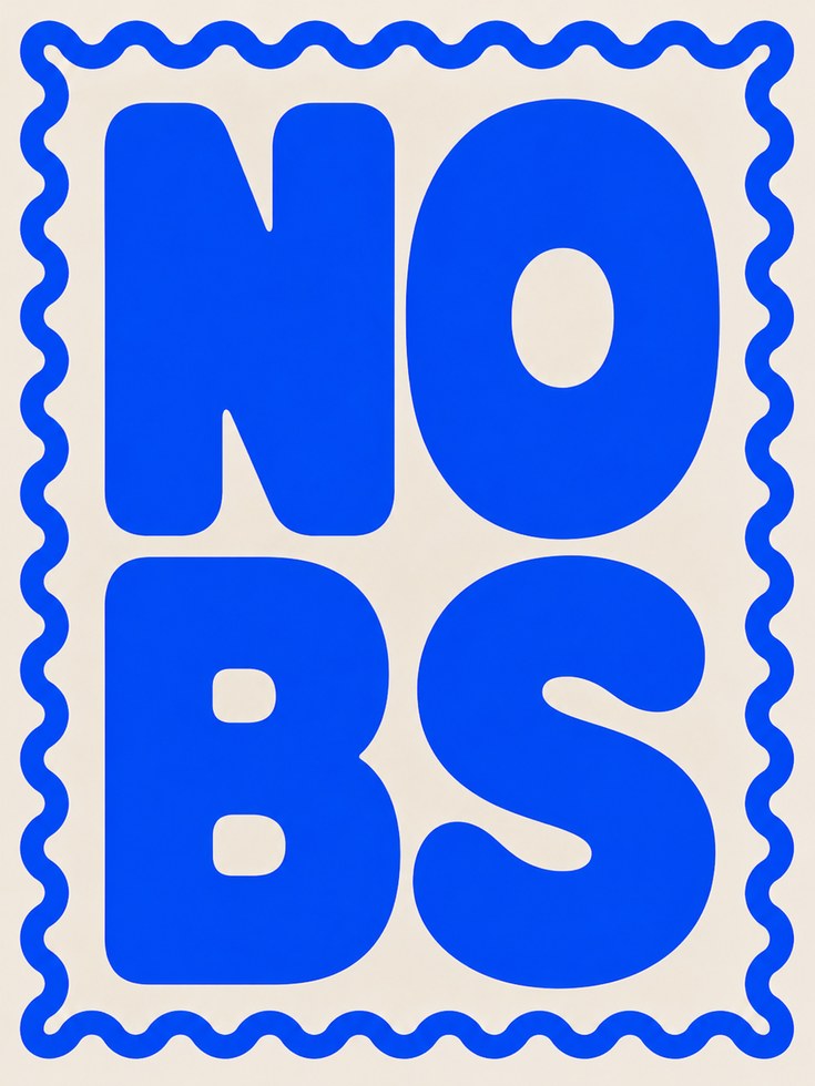 Nobs Print – Retro Typography Wall Art - artwork on paper