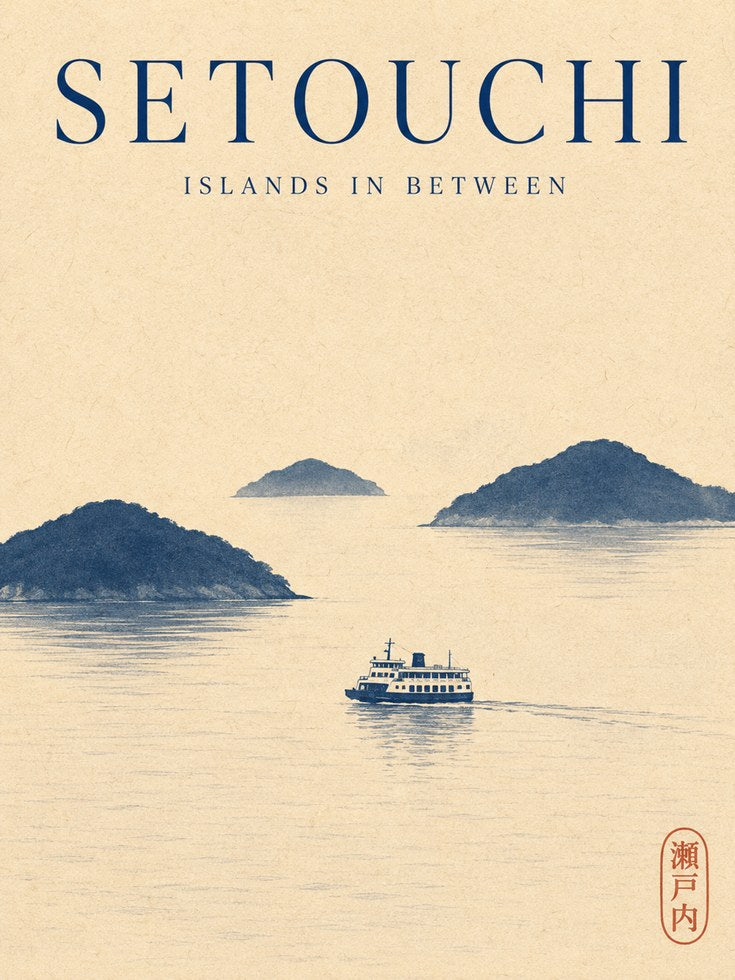 Japan Travel Poster – Setouchi Islands Print - artwork on paper