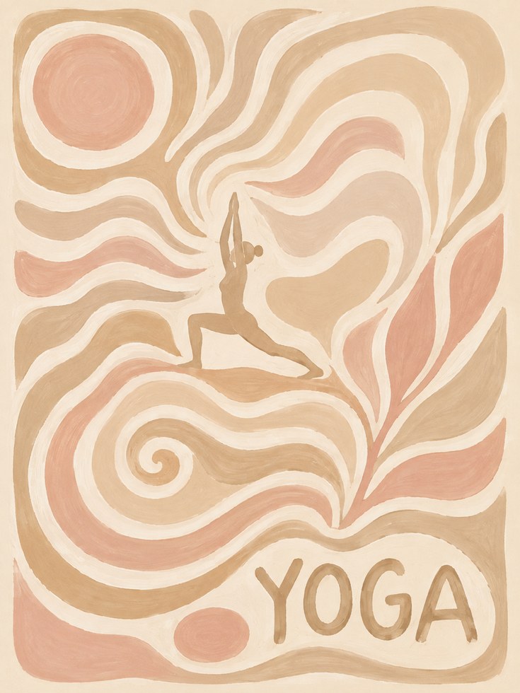 Yoga Wall Art – Meditation Room Decor - artwork on paper
