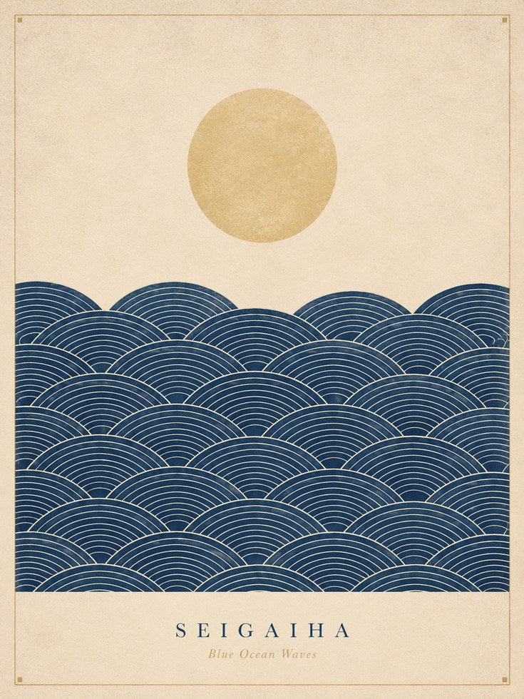 Japanese Wave Art Print - artwork on paper