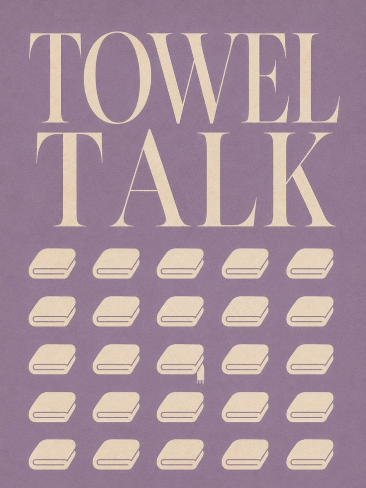 Bathroom Wall Art: Towel Talk Typography - artwork on paper