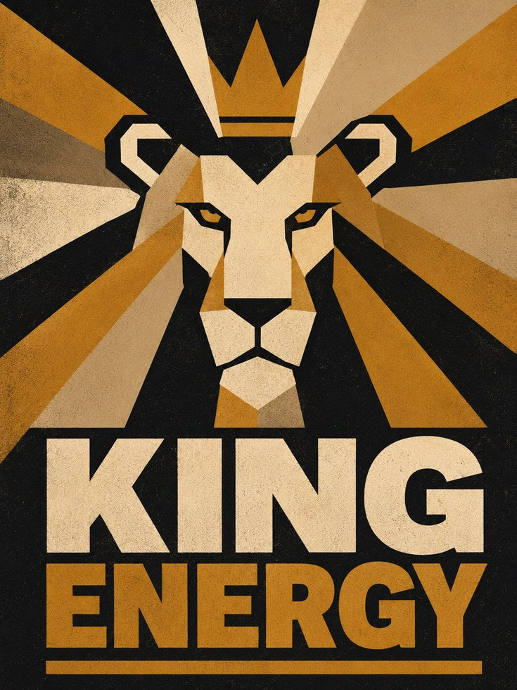 Lion Wall Art – Geometric Animal Print - artwork on paper