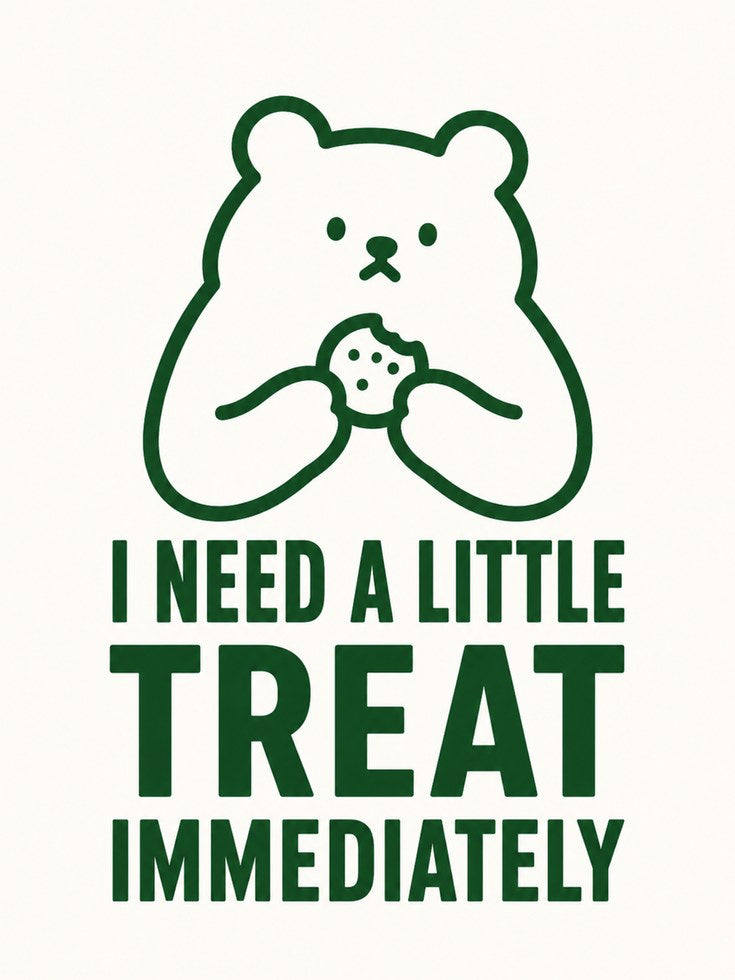 Whimsical Bear Cookie Print: Kitchen Wall Art - artwork on paper