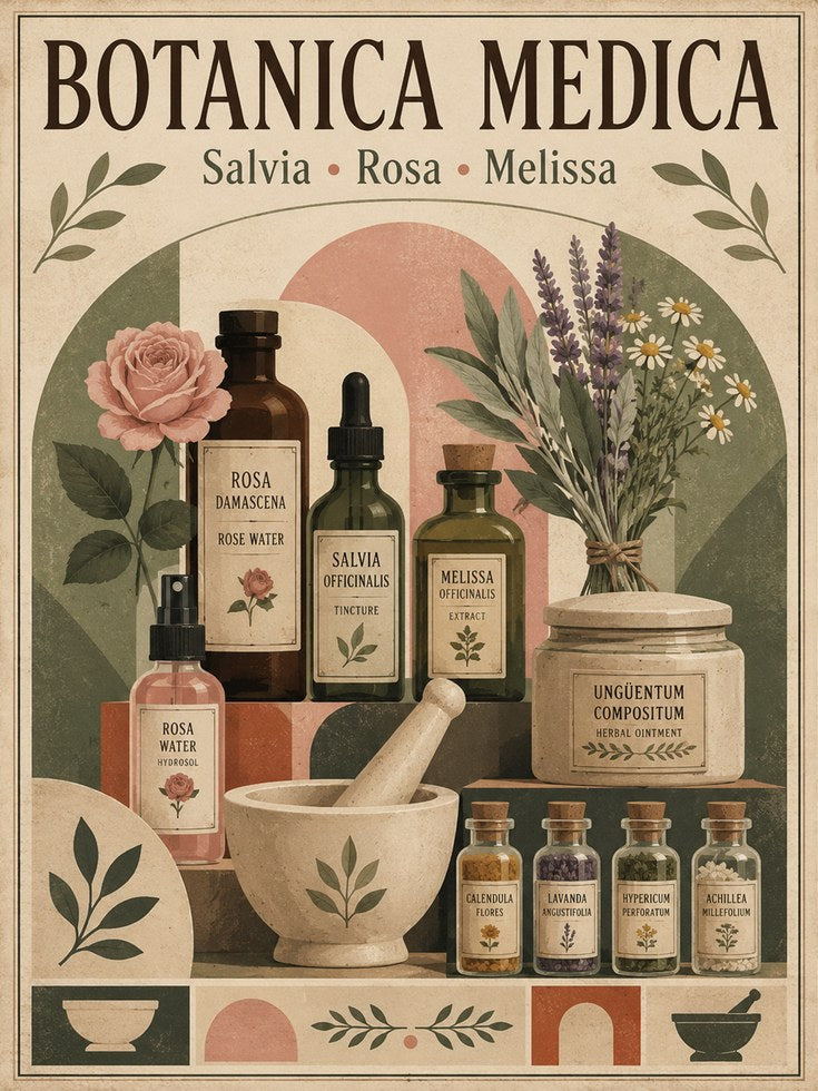 Vintage Botanical Apothecary Print - artwork on paper