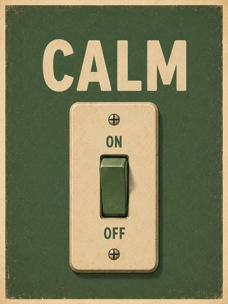 Calm Wall Art – Vintage Switch Print - artwork on paper