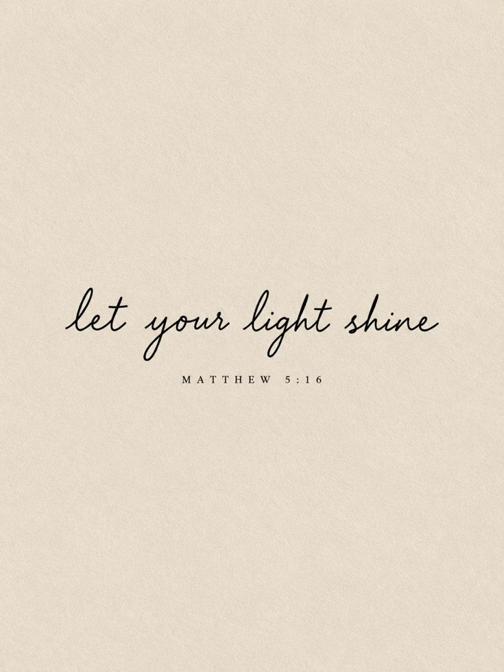 Let Your Light Shine Wall Art - artwork on paper
