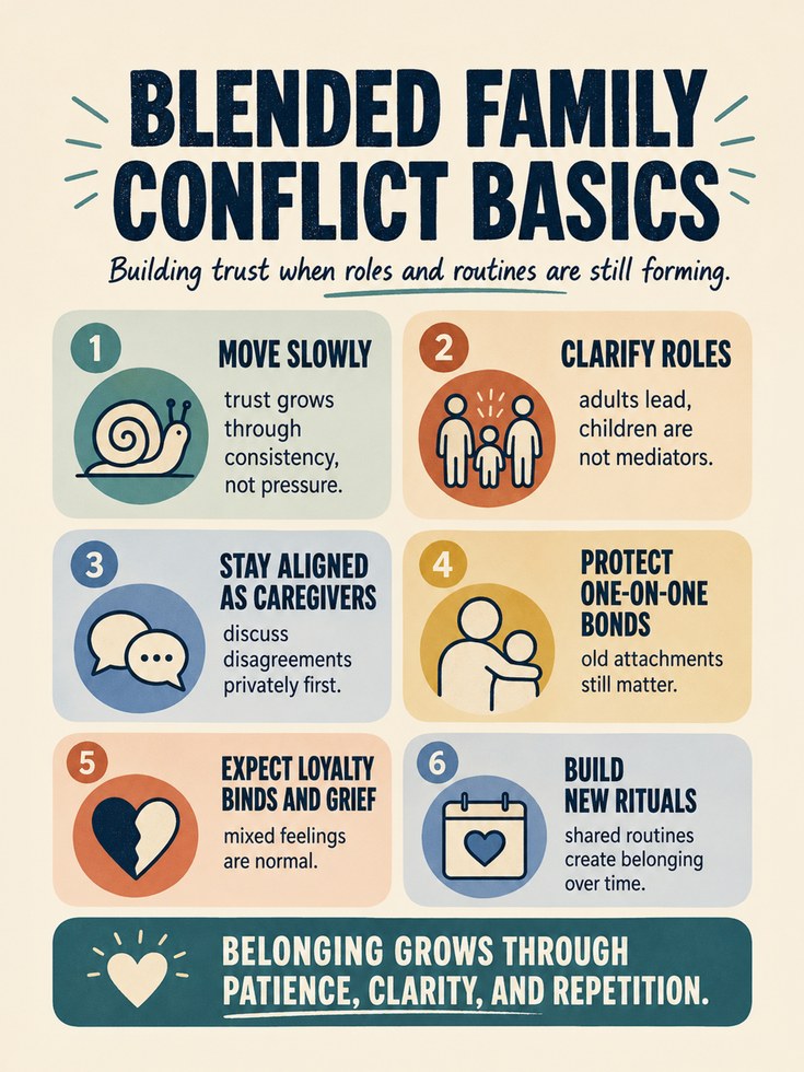 Blended Family Conflict Print - artwork on paper