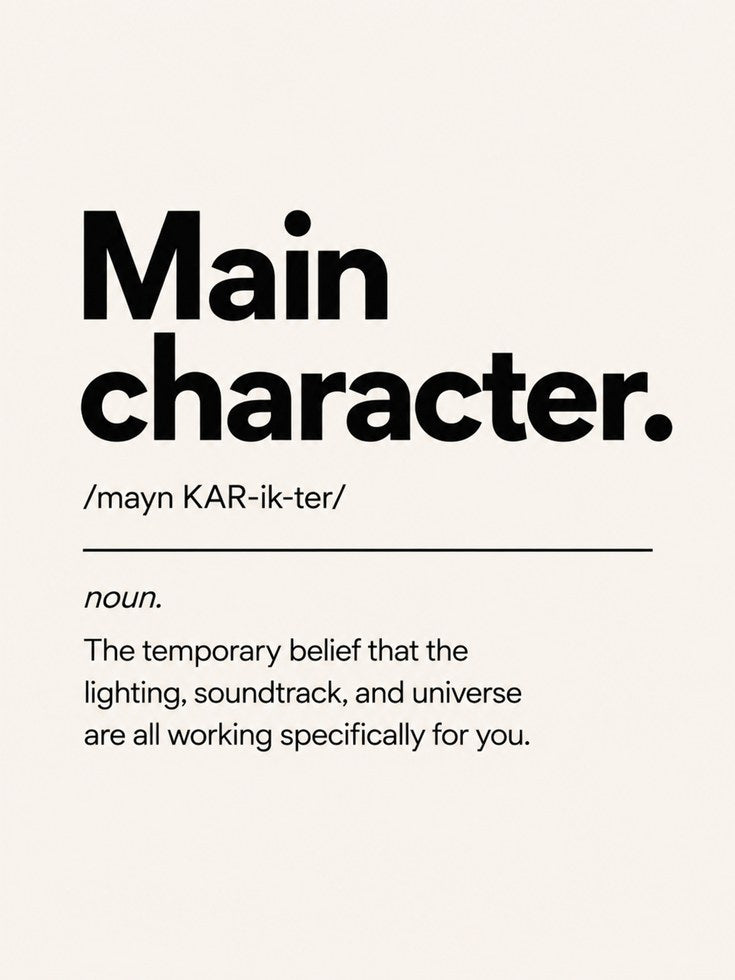 Main Character Typography Poster - artwork on paper