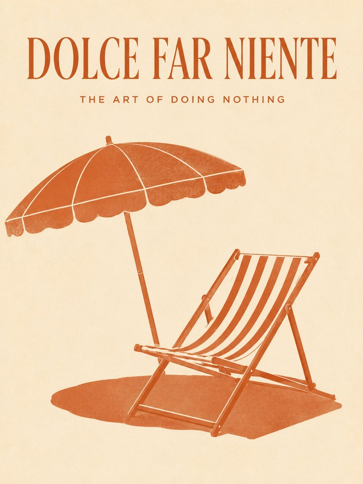 Dolce Far Niente Beach Print - artwork on paper