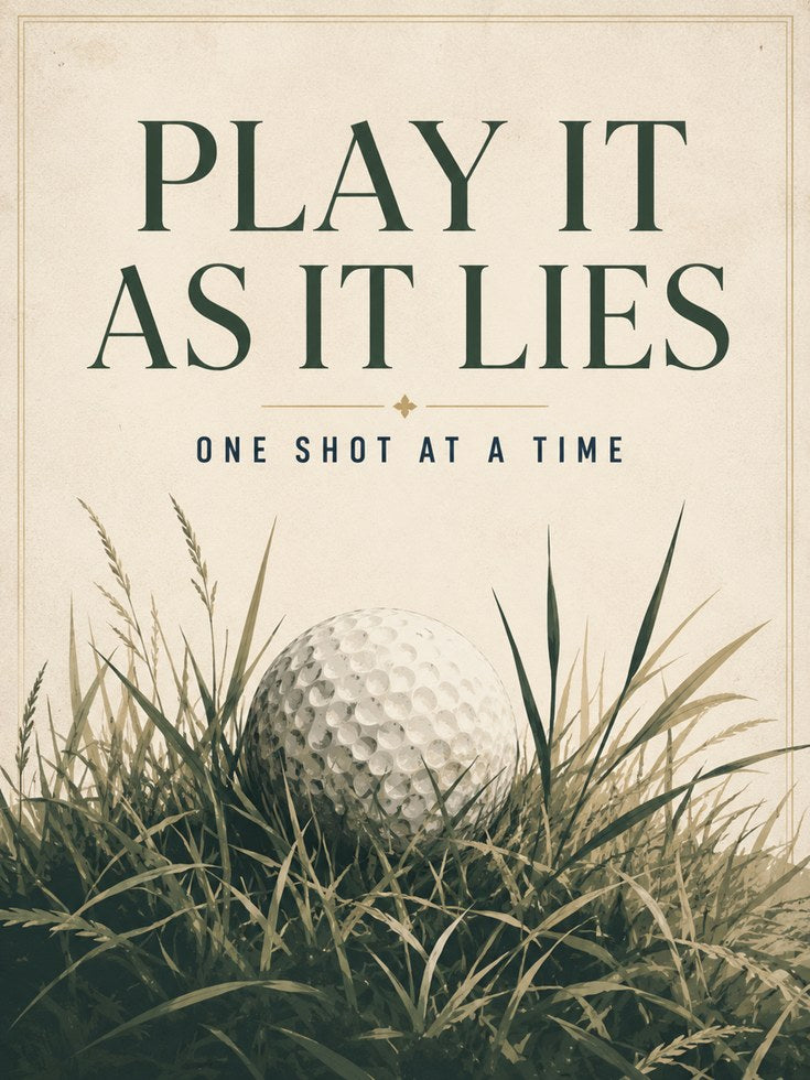 Vintage Golf Print – Motivational Quote - artwork on paper