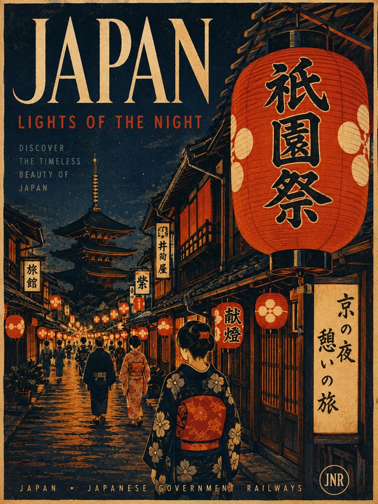 Japan Travel Poster – Vintage Japanese Wall Art - artwork on paper