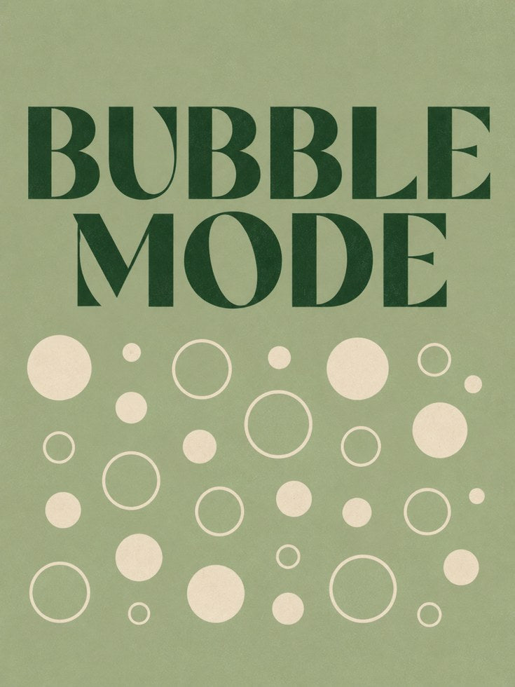 Retro Bubble Mode Print - artwork on paper