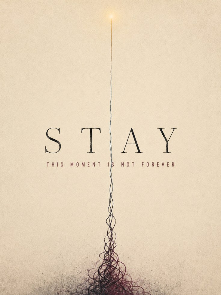 Mindfulness Wall Art – Stay Present Quote Print - artwork on paper