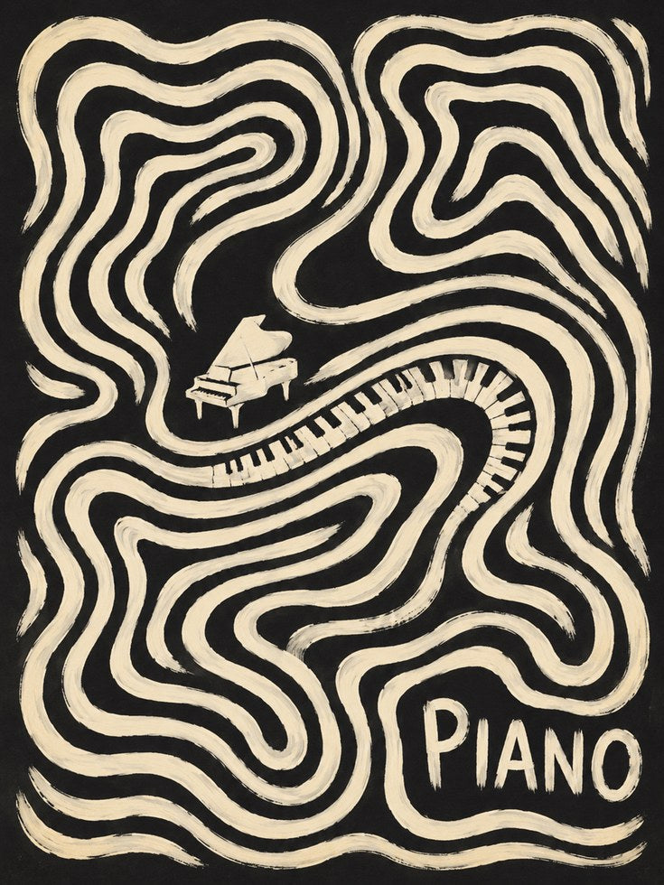 Piano Wall Art – Music Room Decor - artwork on paper