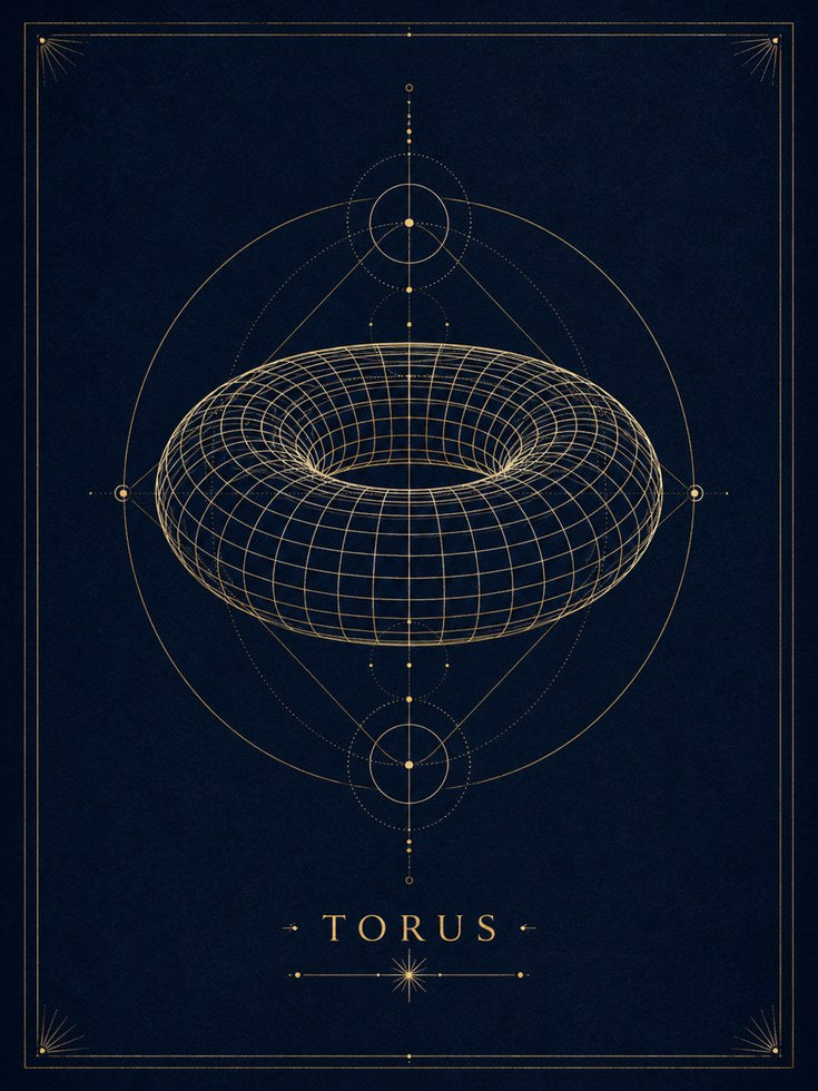 Cosmic Torus Print – Sacred Geometry - artwork on paper