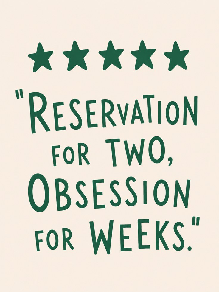 Funny Restaurant Quote Print: Five Star Rating Typography - artwork on paper