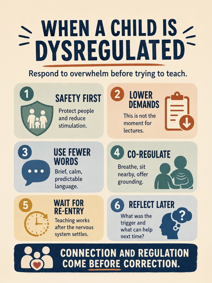 Child Dysregulation Guide Print - artwork on paper