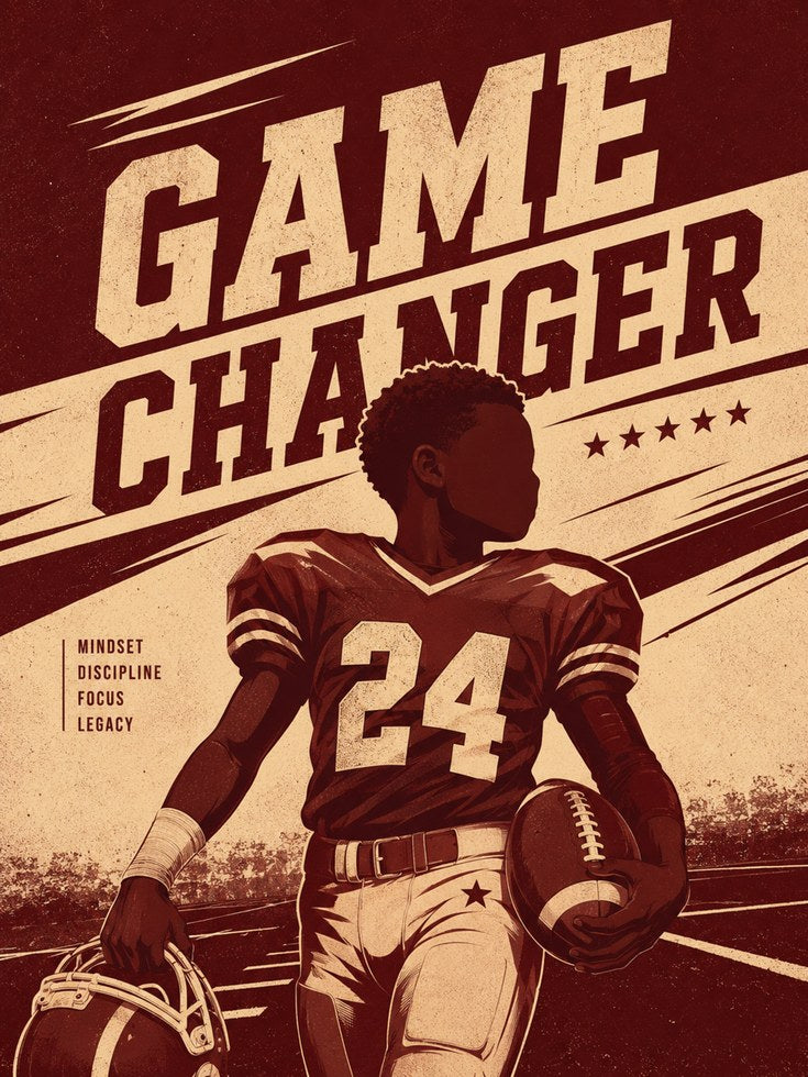 Motivational Sports Poster – Game Changer Print - artwork on paper