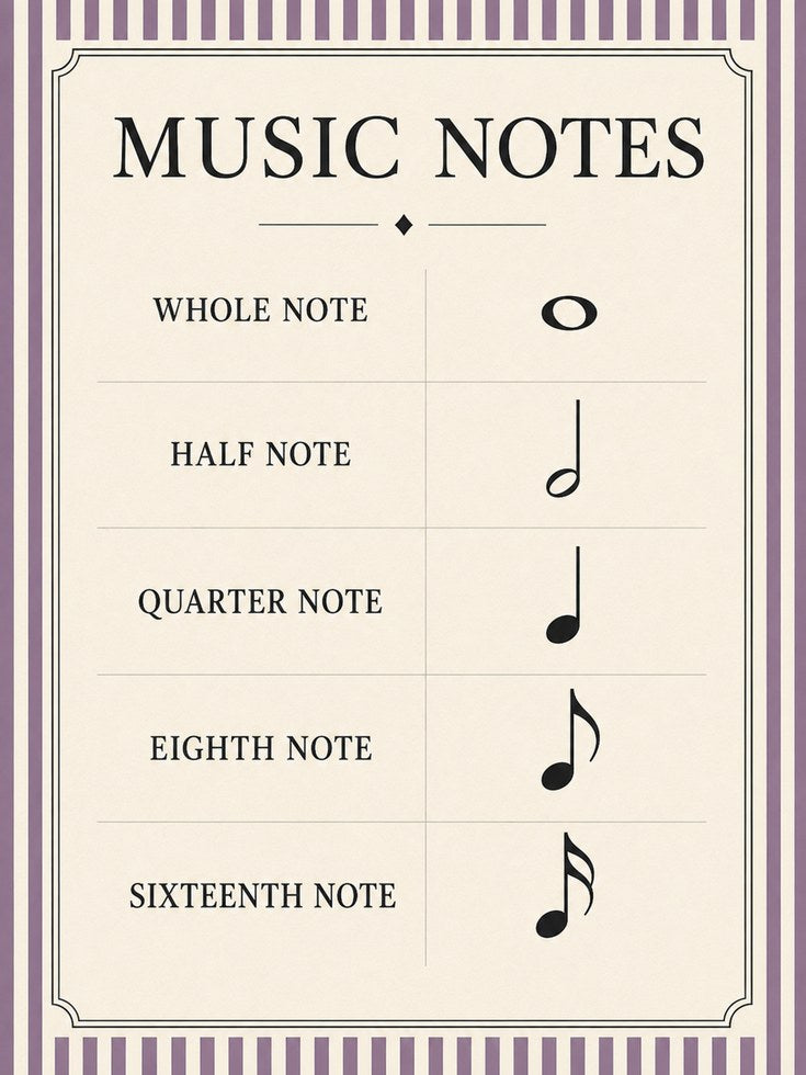 Music Notes Theory Print - artwork on paper