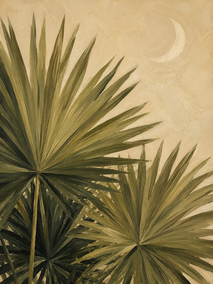Palm Leaf Wall Art – Tropical Botanical Print - artwork on paper