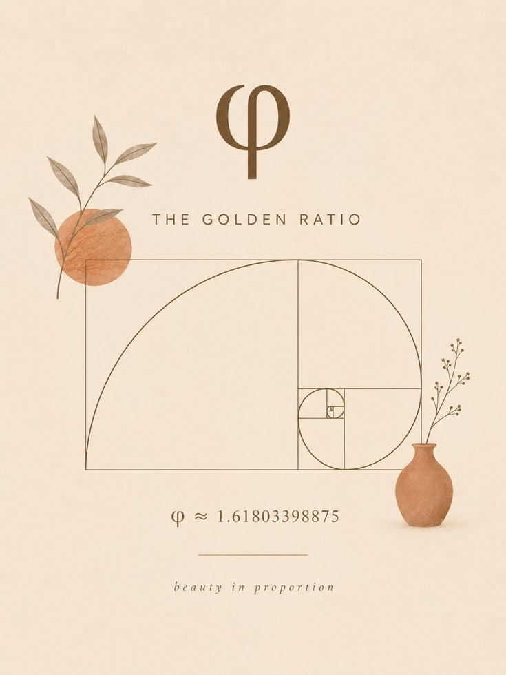Golden Ratio Poster – Math Wall Art - artwork on paper