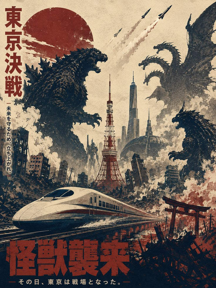 Japanese Poster Art – Vintage Tokyo Print - artwork on paper