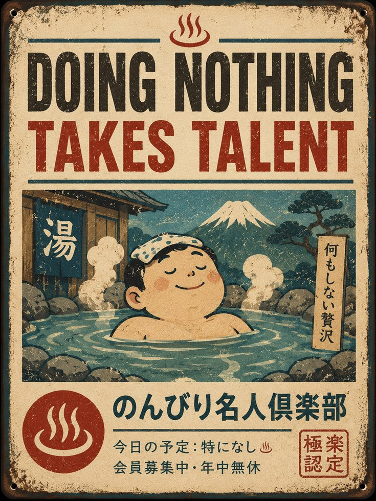 Japanese Onsen Poster - artwork on paper