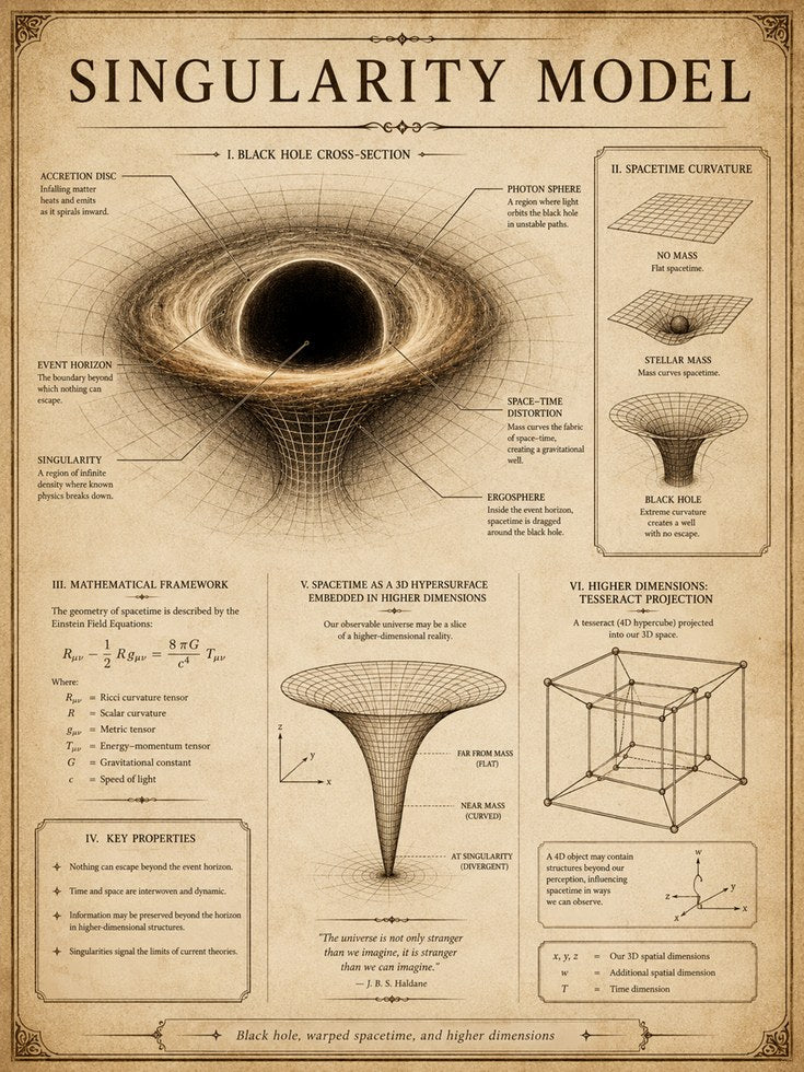 Black Hole Poster – Singularity Model Print - artwork on paper
