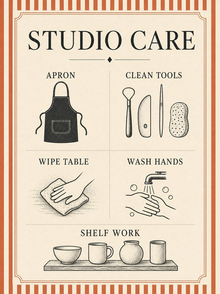 Vintage Studio Care Guide Print - artwork on paper
