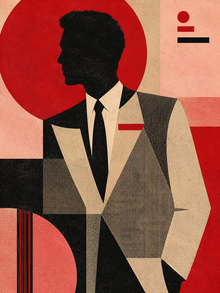 Mid Century Modern Poster – Retro Portrait Print - artwork on paper