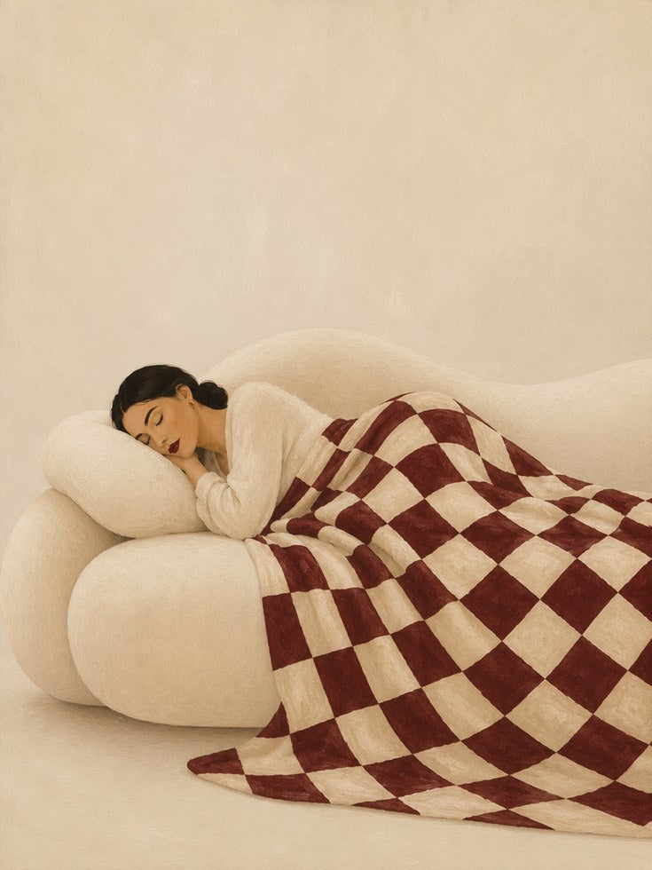Sleeping Woman Wall Art - artwork on paper