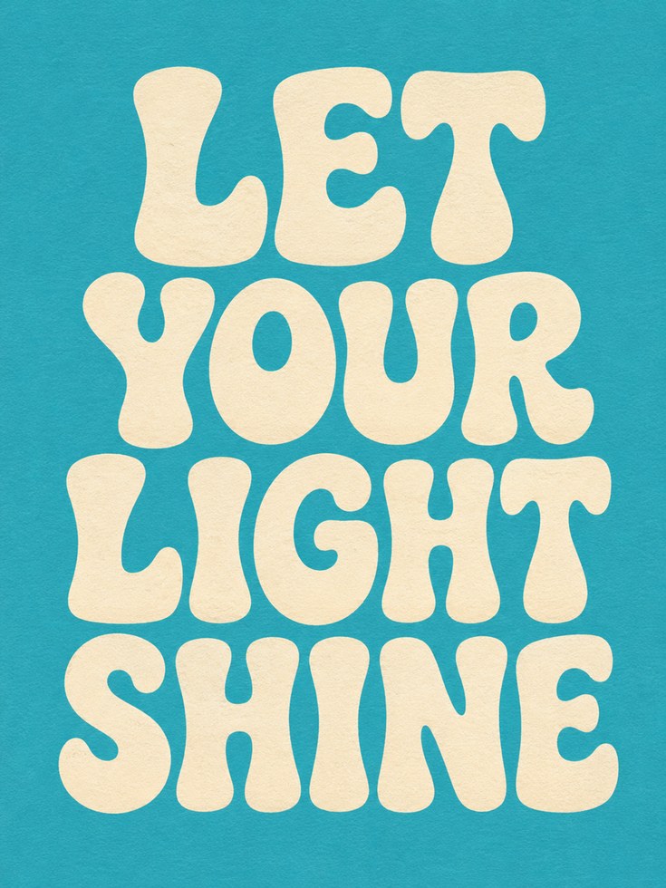 Motivational Wall Art: 70s Retro Typography - artwork on paper