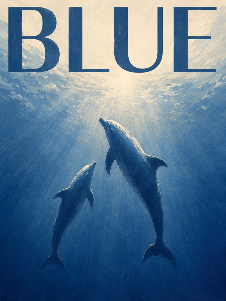 Ocean Wall Art – Dolphin Print - artwork on paper