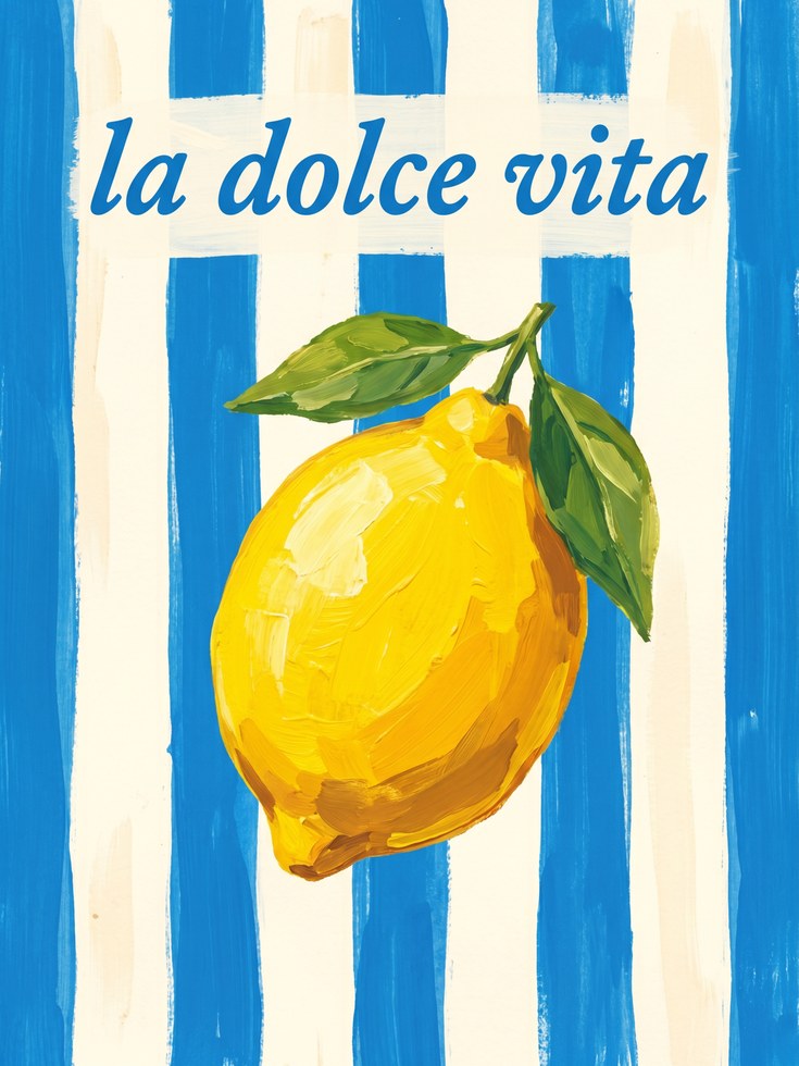 La Dolce Vita Lemon Print - artwork on paper