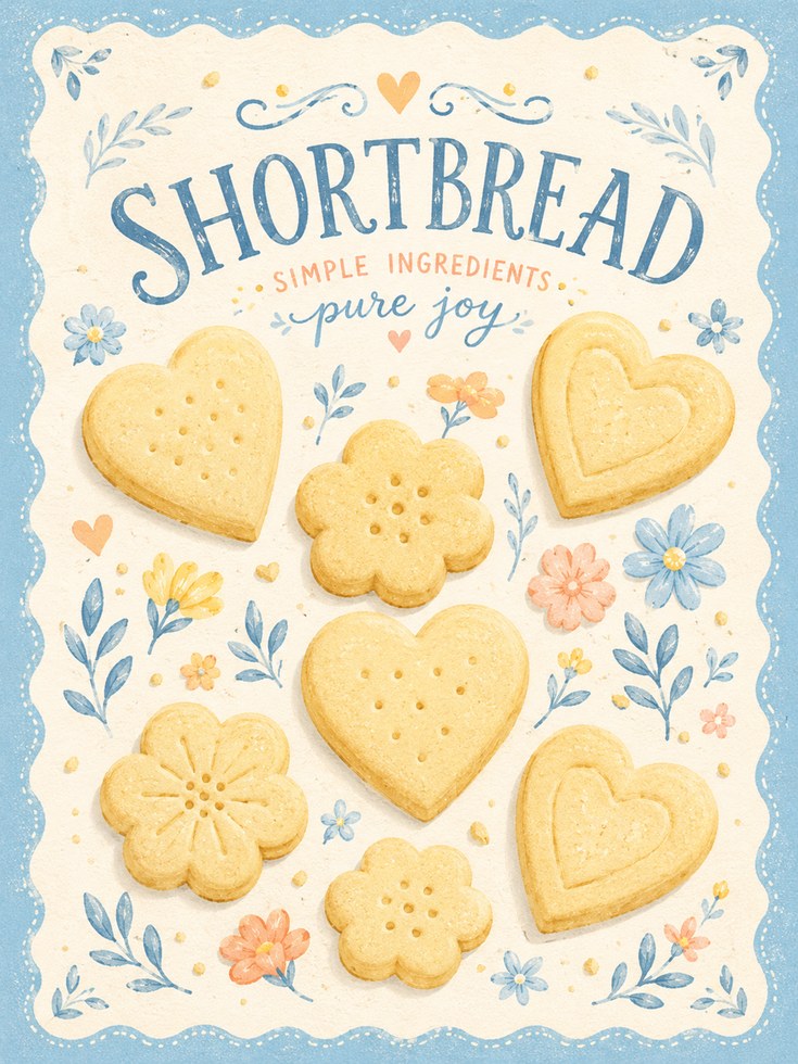 Kitchen Wall Art – Shortbread Cookie Print - artwork on paper