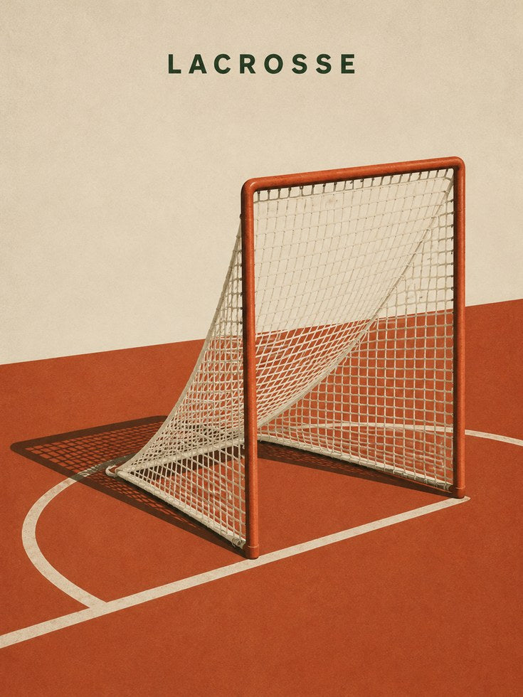 Lacrosse Wall Art – Sports Room Decor - artwork on paper