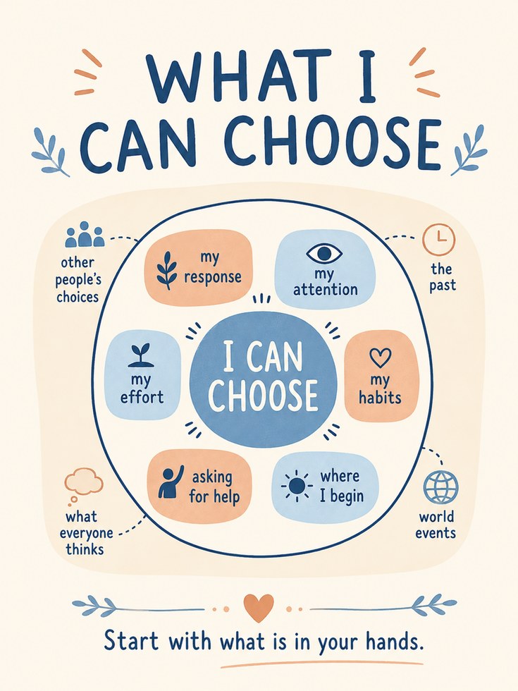 Growth Mindset Poster – What I Can Choose Print - artwork on paper