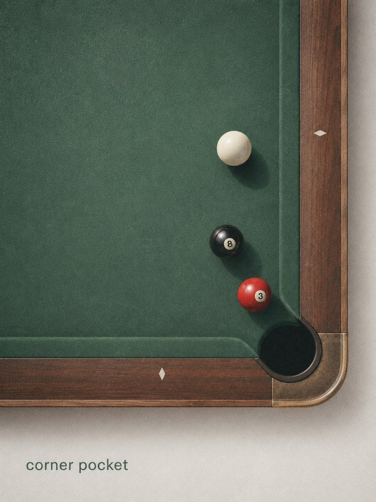 Minimalist Pool Table Print - artwork on paper
