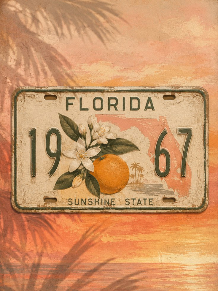 Florida Travel Poster - artwork on paper